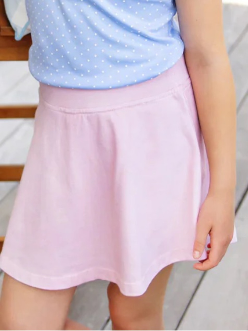 The Beaufort Bonnet Company Girls Searcy Skort Palm Beach Pink Pima Cotton